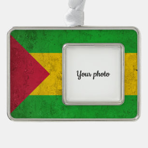 Sao Tome und Principe Rahmen-Ornament Silber