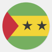 São Tomé und Príncipe Runder Aufkleber (Vorderseite)