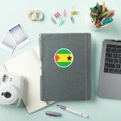 São Tomé und Príncipe: Rundkleber für die Flagge Aufkleber (iPad Hülle)