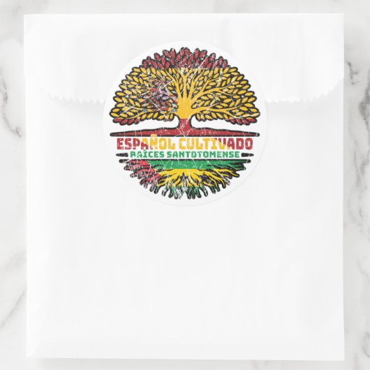 Sao Tome und Principe Sao Tomean Spanien Runder Aufkleber (Tasche)