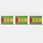 São Tomé und Príncipe Wandteppich Mit Holzrahmen (Dreifach)
