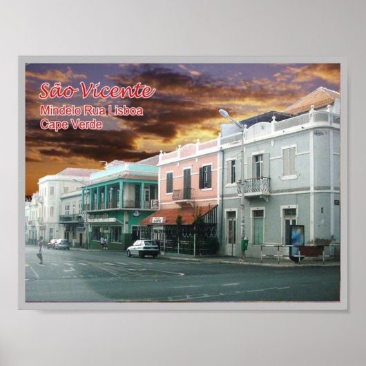 São Vicente - Mindelo Rua Lissabon - Poster (Vorne)