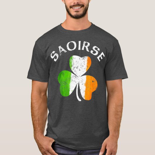 Saoirse Name Gift Lucky Irish Pride T-Shirt (Vorderseite)