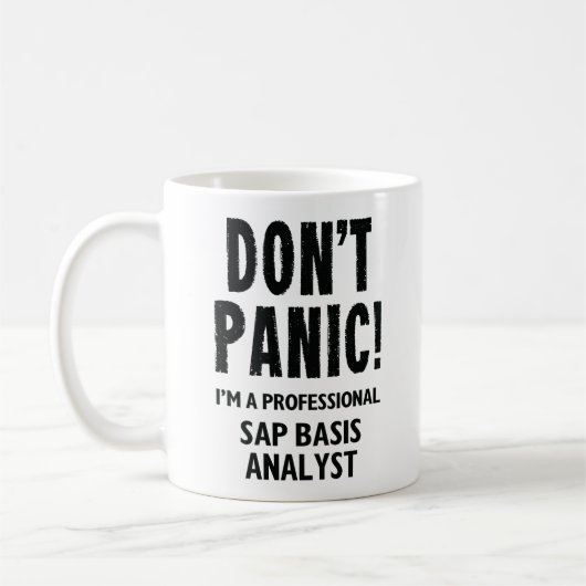 SAP Basis Analyst Kaffeetasse (Links)