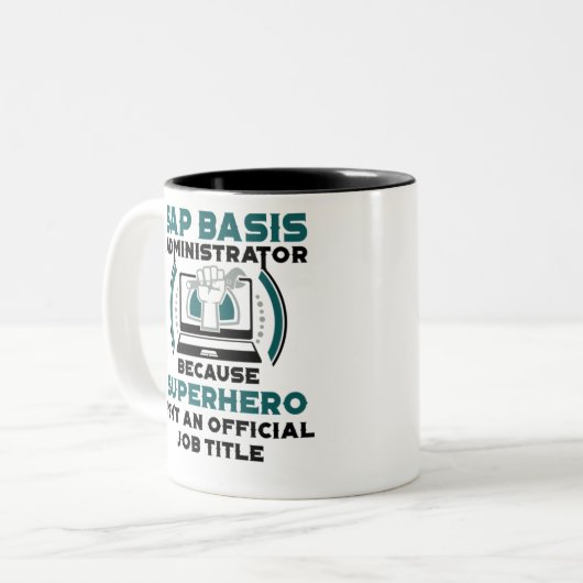 SAP-Basisadministrator Zweifarbige Tasse (Vorderseite Links)