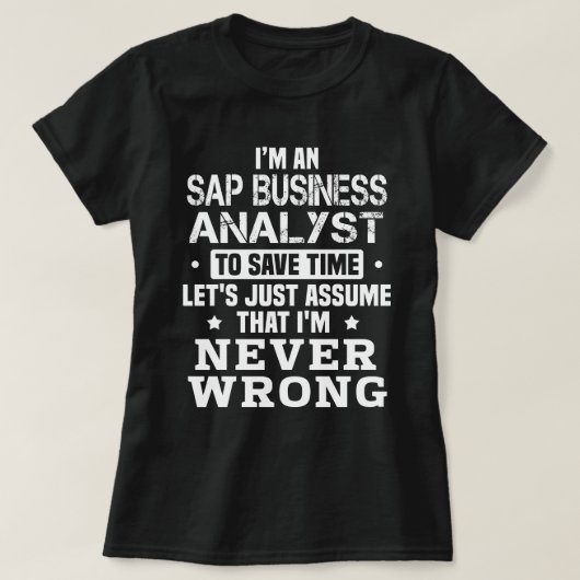 SAP Business Analyst T-Shirt (Design vorne)