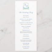 Sap Green Blue Hydrangea Monogram Wedding Program Programm (Rückseite)