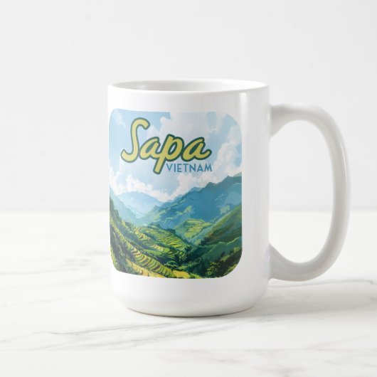 Sapa Vietnam Asien Reisen Kaffeetasse (Rechts)