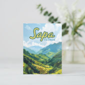 Sapa Vietnam Asien Reisen Postkarte (Stehend Vorderseite)