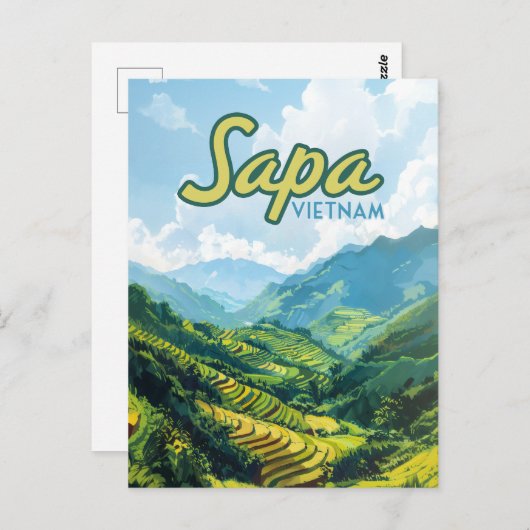 Sapa Vietnam Asien Reisen Postkarte (Vorne/Hinten)