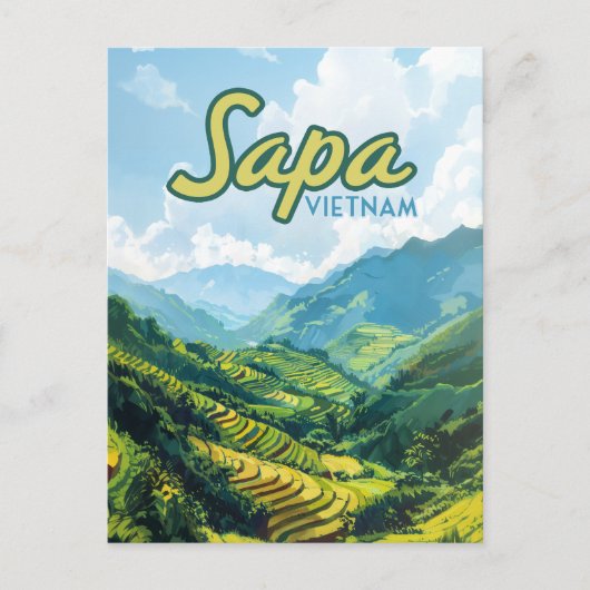 Sapa Vietnam Asien Reisen Postkarte (Vorderseite)