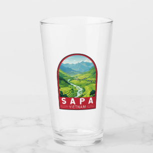 Sapa Vietnam Reise Kunst Vintage Glas