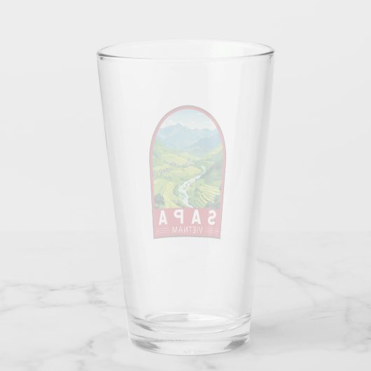 Sapa Vietnam Reisen Art Vintag Glas (Rückseite)