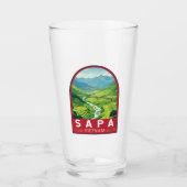 Sapa Vietnam Reisen Art Vintag Glas (Vorderseite)