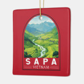 Sapa Vietnam Reisen Art Vintag Keramikornament (Links)