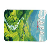 Sapa Vietnam Reisen Art Vintag Magnet (Horizontal)
