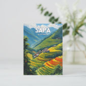Sapa Vietnam Travel Postcard Postkarte (Stehend Vorderseite)