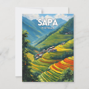 Sapa Vietnam Travel Postcard Postkarte