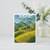 Sapa Vietnam Travel Postkarte (Stehend Vorderseite)