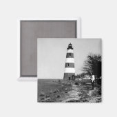 Sapelo Island Lighthouse Magnet (Vorderseite/Rückseite)