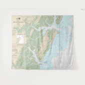Sapelo und Doboy Sounds Nautical Chart 11510 Wandteppich (Vorderseite (Horizontal))