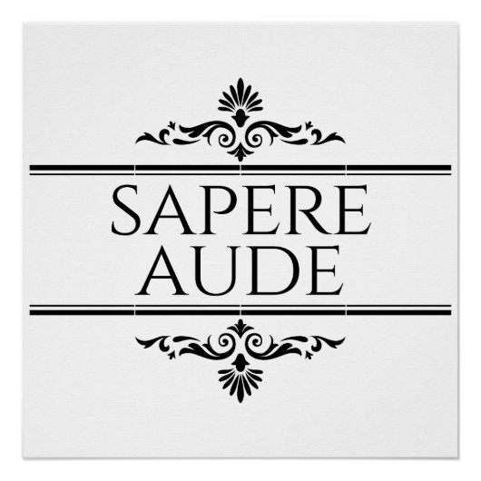 Sapere Aude Poster (Vorderseite)