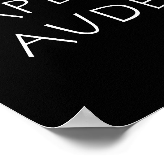 Sapere aude poster (Ecke)