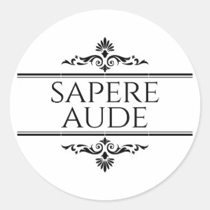 Sapere Aude Runder Aufkleber