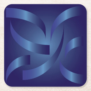 Saphibänder Rechteckiger Pappuntersetzer