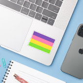 Saphic Pride Flag Aufkleber (Laptop mit iPhone)