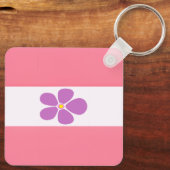 Saphic Pride Flag - farbenfrohe Saphhic Flag Schlüsselanhänger (Rückseite)