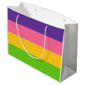Saphic Pride Flag Große Geschenktüte (Rückseite Schrägansicht)