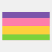 Saphic Pride Flag Rechteckiger Aufkleber (Vorderseite)