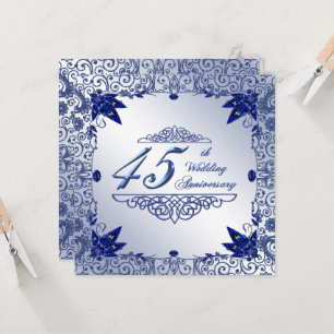 Saphir 45. Hochzeitstag 5,25x5,25 Einladung
