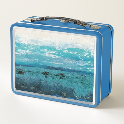 Saphir-Blau-Aquarell Metall Lunch Box (Rückseite)