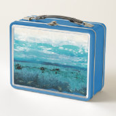 Saphir-Blau-Aquarell Metall Lunch Box (Vorderseite)