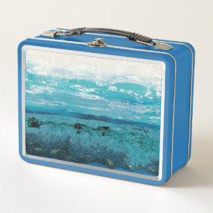 Saphir-Blau-Aquarell Metall Lunch Box