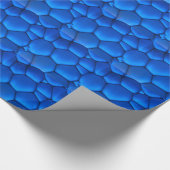 Saphir-blaue Drache-Skala Geschenkpapier (Ecke)