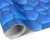 Saphir-blaue Drache-Skala Geschenkpapier (Rolleneckpunkt)