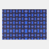Saphir blauer Himmel geometrisch schöne elektrisch Geschenkpapier Set (Vorderseite 3)