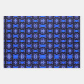 Saphir blauer Himmel geometrisch schöne elektrisch Geschenkpapier Set (Vorderseite)