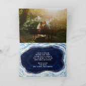 Saphir-blaues Rosen-GoldGeode kundenspezifisches Dankeskarte (Innenseite)