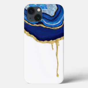 Saphir Blue and Gold Agate zum Drillen Case-Mate iPhone Hülle