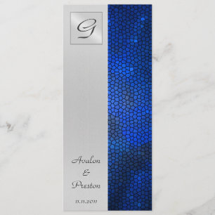 Saphir-Buntglas, das Programm-Einladung Wedding Programm