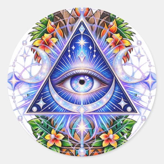 Saphir Celestial Eye Aufkleber (Vorderseite)