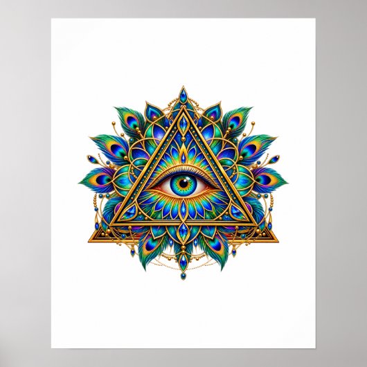 Saphir-Chevron-Eye-Poster Poster (Vorne)