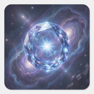 Saphir – Der Stein der Wahrheit und Weisheit´3 Quadratischer Aufkleber