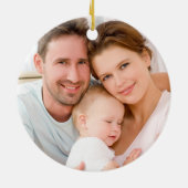 Saphir des Stechpalmen-lustiger Keramik Ornament (Hinten)