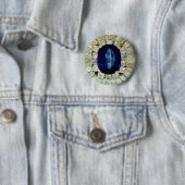 Saphir Diamanten Vintage Modeschmuck Brosche Button (Beispiel)