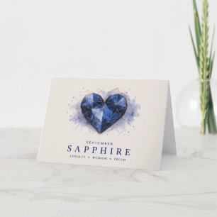 Saphir-Herz-Geburtsstein Karte